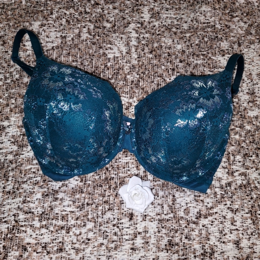Victoria's Secret Angel's Teal Lace Bra 32ddd